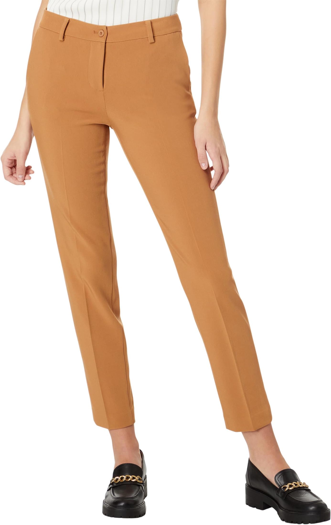 Прямые брюки Essex с пуговицами DKNY, цвет Pecan