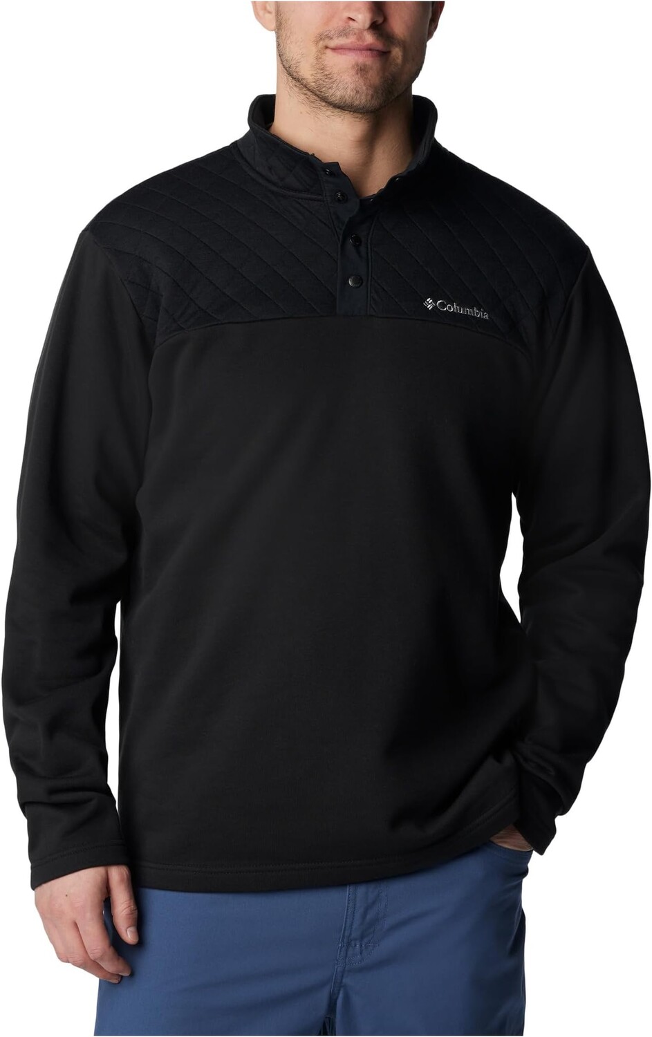 

Куртка Hart Mountain Quilted 1/2 Snap Pullover Columbia, черный