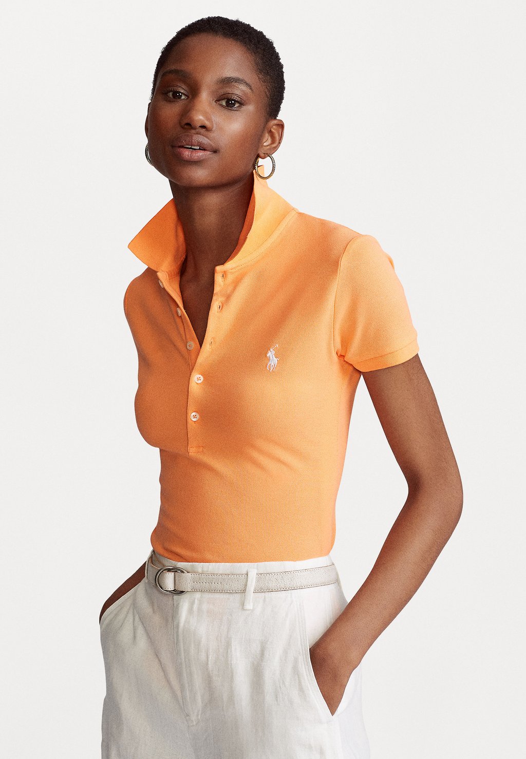 Рубашка-поло Julie Short Sleeve Polo Ralph Lauren, цвет key west orange