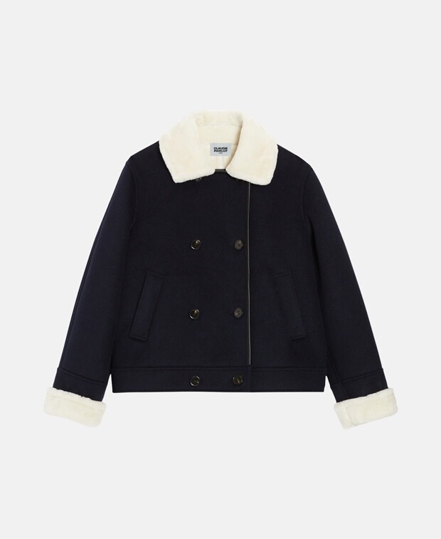 

Шерстяная куртка Claudie Pierlot, темно-синий