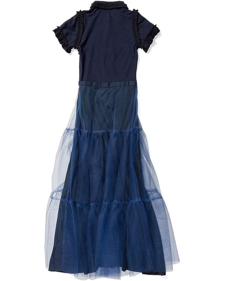 Платье rokh Frill Polo Dress w/ Tulle Skirt, темно-синий