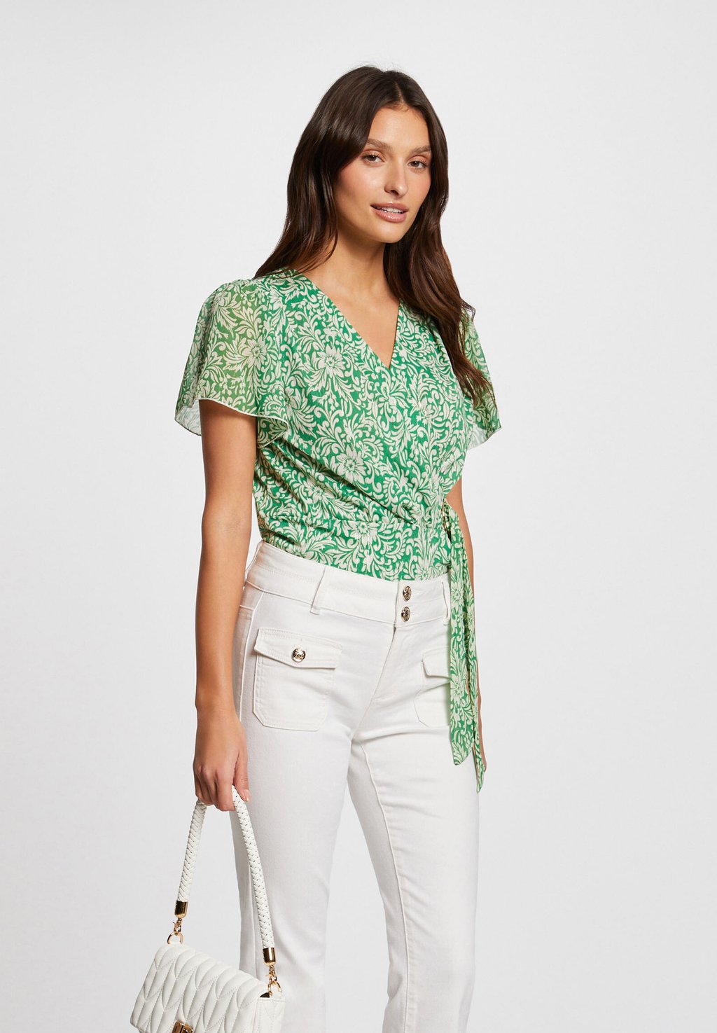 Блузка Short-Sleeved Morgan, цвет vert блузка short sleeved koroshi цвет black