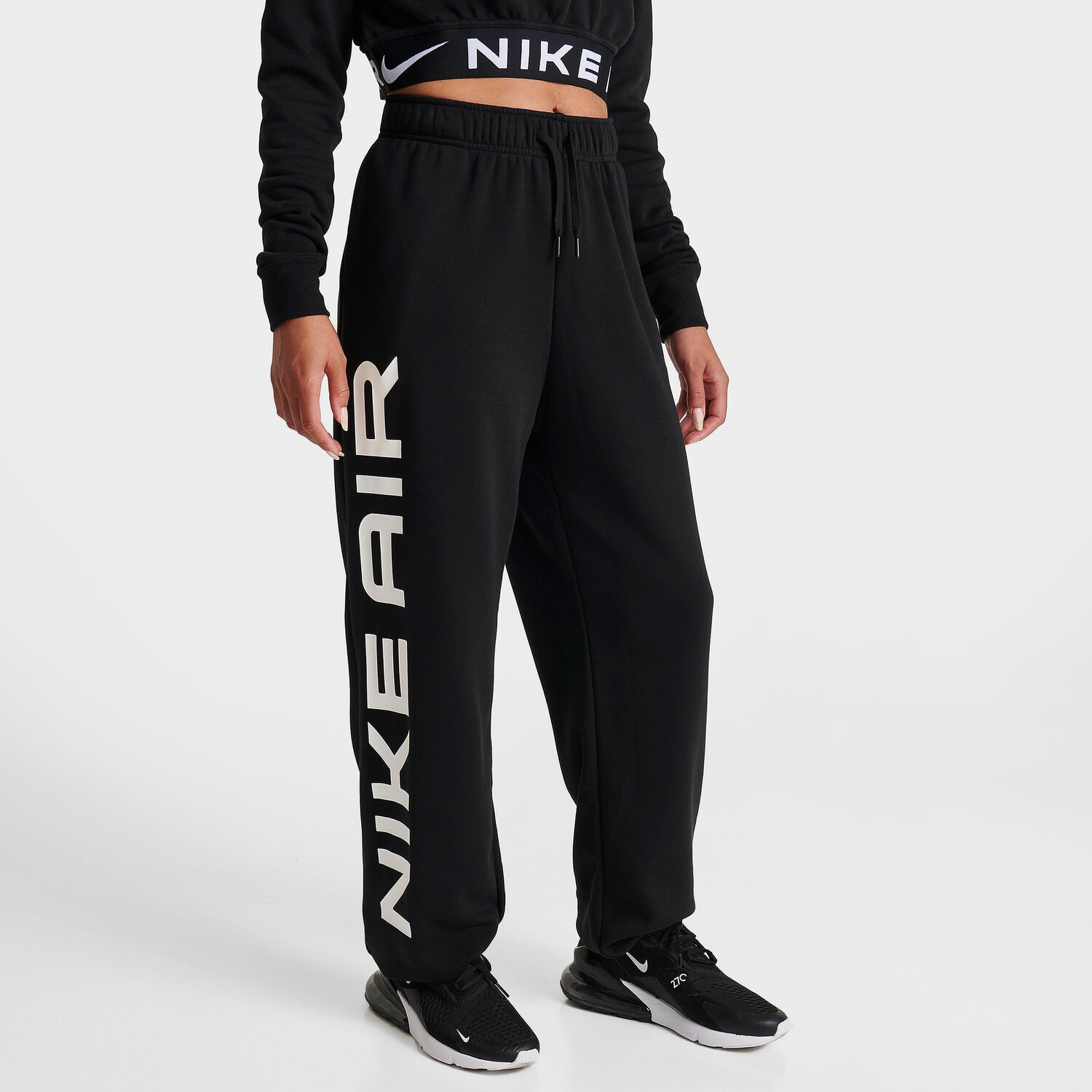 

Женские брюки-джоггеры большого размера из флиса Nike Sportswear Air Fleece, черный