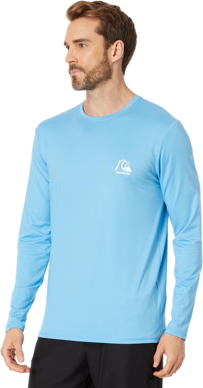 

Футболка для серфинга Heritage Heather с длинными рукавами Quiksilver, цвет Azure Blue
