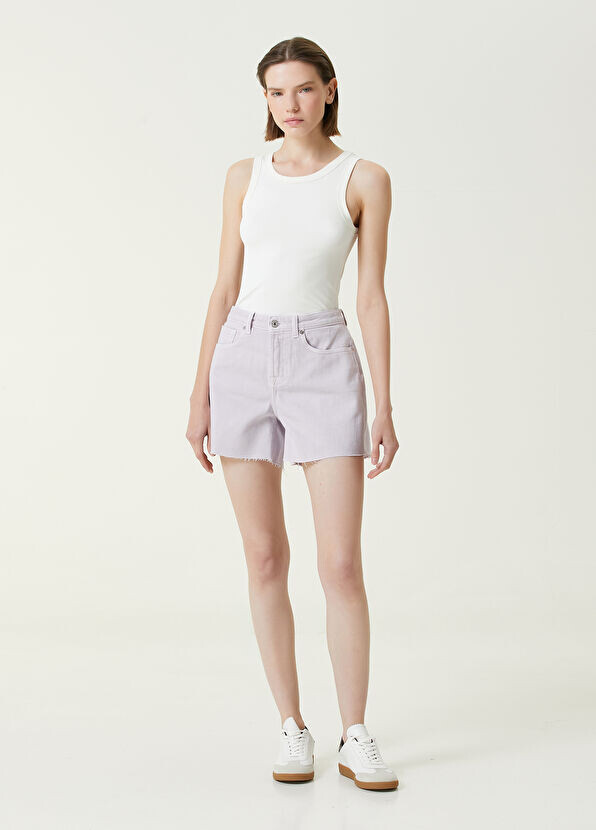 

Джинсовые шорты Monroe 7 For All Mankind, сиреневый