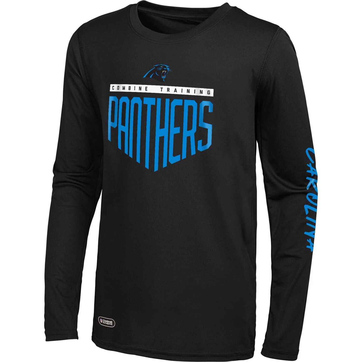 Мужская черная футболка с длинным рукавом Carolina Panthers Impact Outerstuff