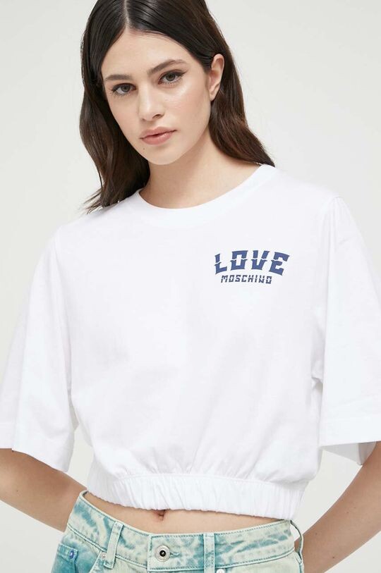 

Хлопковая футболка Love Moschino, белый