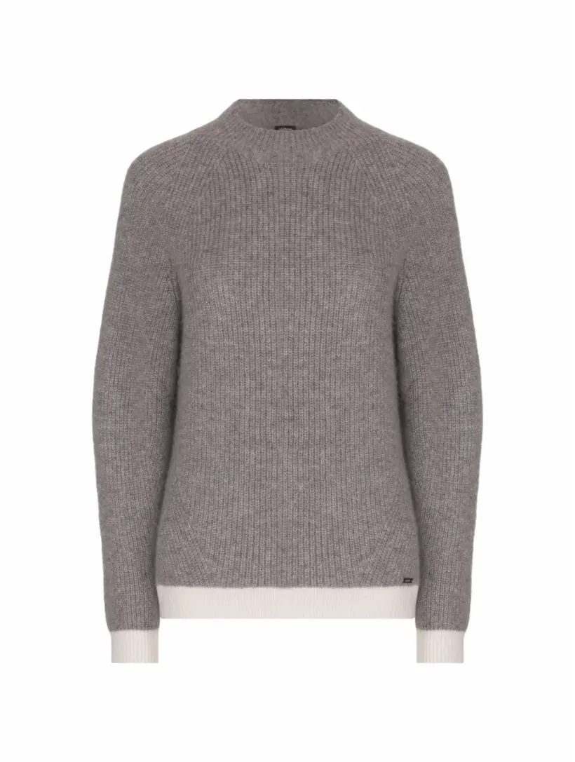 

Вязаный джемпер с логотипом Kiton, серый