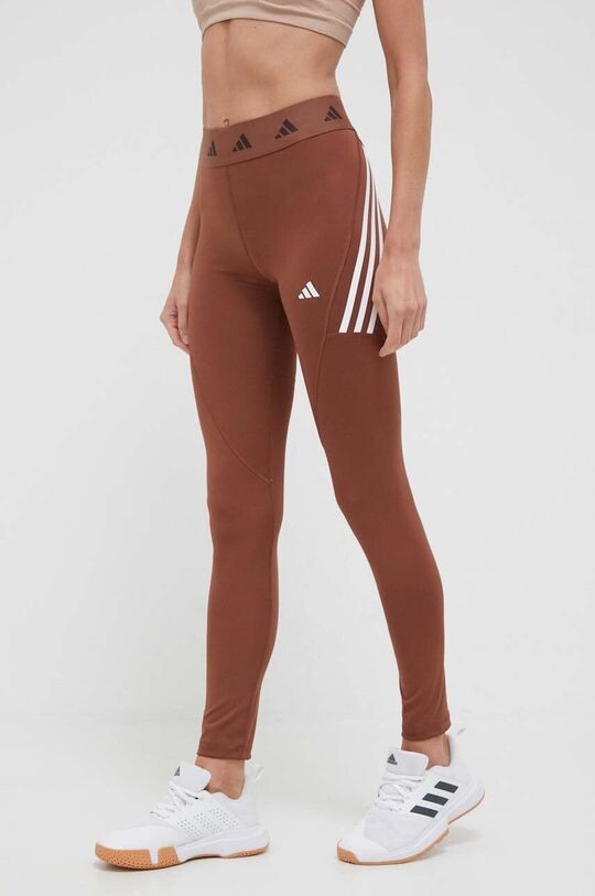 

Леггинсы для тренировок Techfit Hyperglam adidas, коричневый