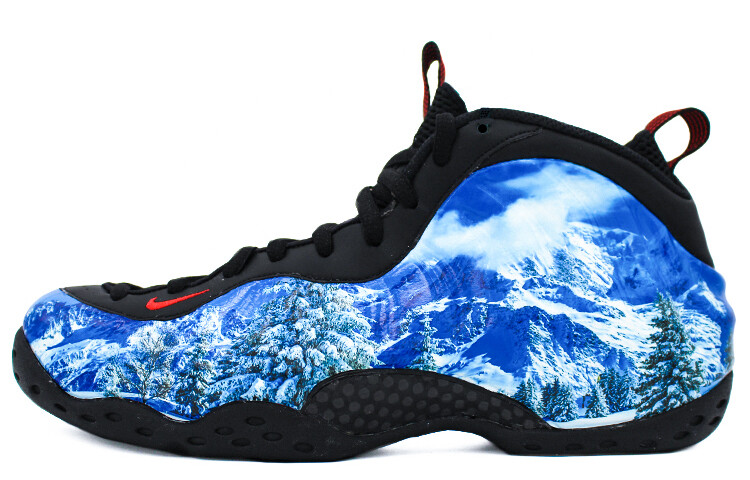 

Кроссовки Nike Foamposite One Vintage Basketball Shoes Men Mid-top White/Blue, черный