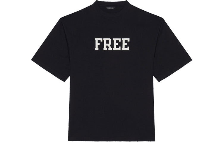 

Футболка Balenciaga Wide Fit Free, черный