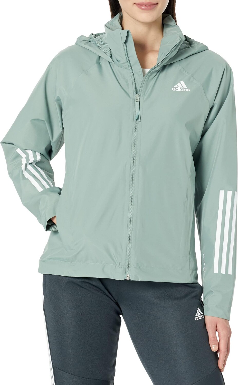 

Куртка BSC Rain.Rdy с 3 полосками adidas, цвет Silver Green