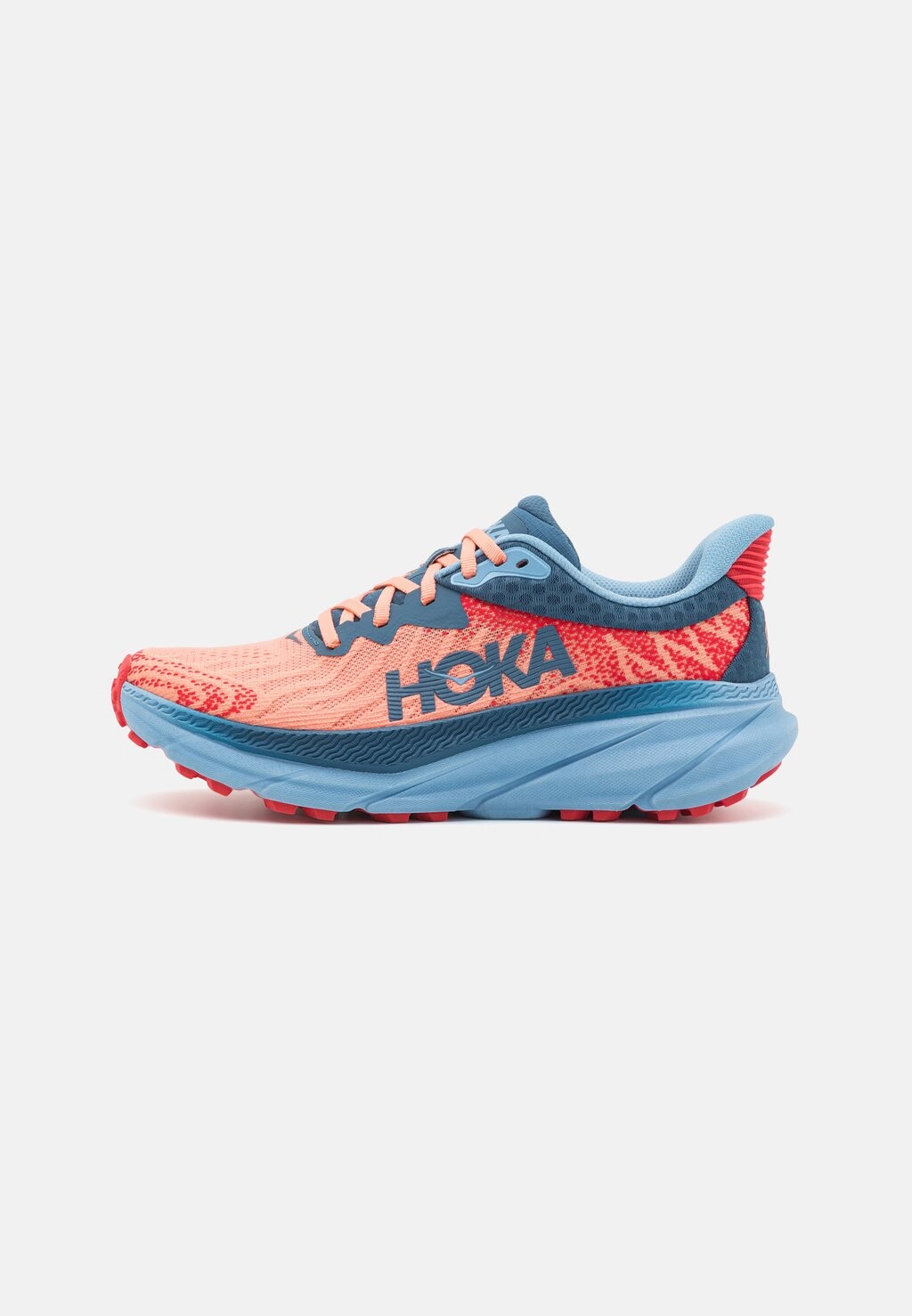 

Кроссовки для бега по пересеченной местности CHALLENGER 7 HOKA, цвет papaya/real teal