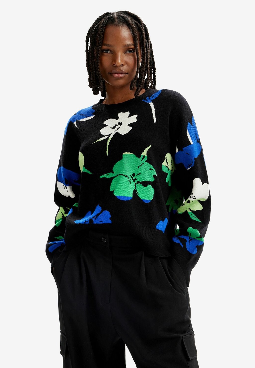 

Свитшот Desigual FLORAL, черный