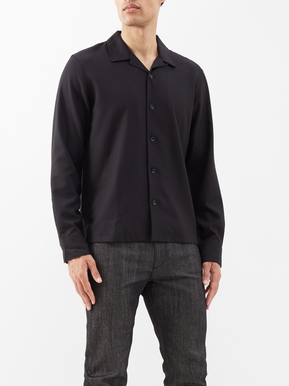 

Рубашка avery из крепа с длинными рукавами Rag & Bone, черный