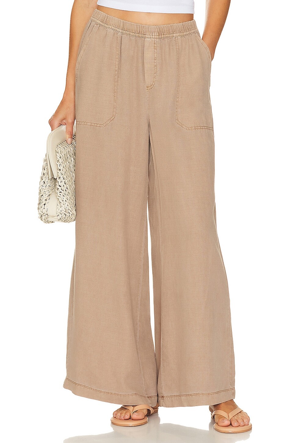 

Брюки Splendid Angie Crop Palazzo, цвет Ash Brown