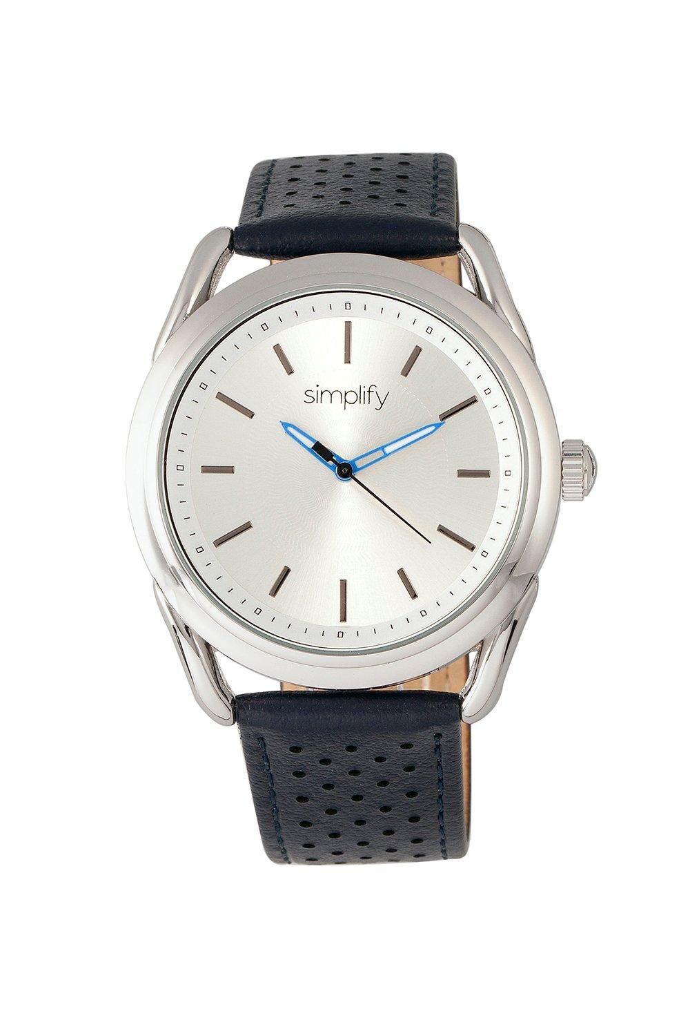

Часы 5900 с кожаным ремешком Simplify, синий