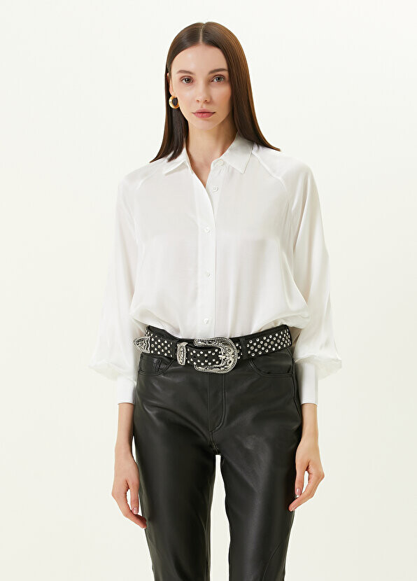 

Белая рубашка с маленьким воротником AllSaints