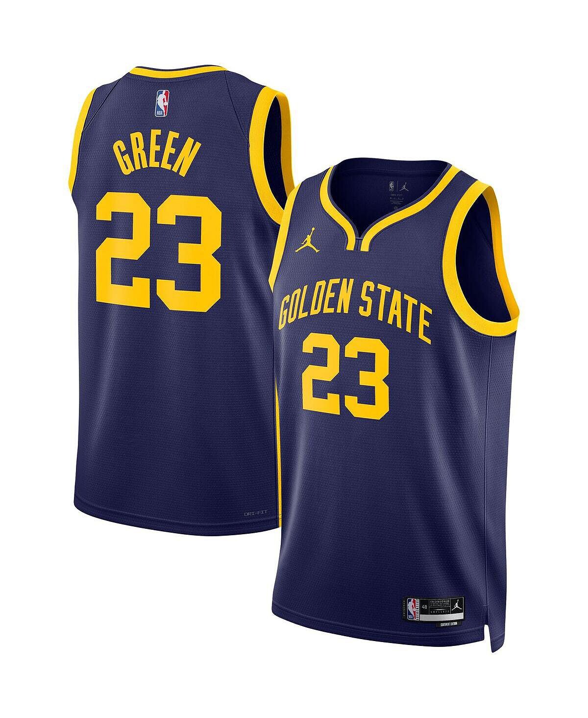 

Мужская брендовая футболка Draymond Green Navy Golden State Warriors 2022/23 Statement Edition Swingman Jordan