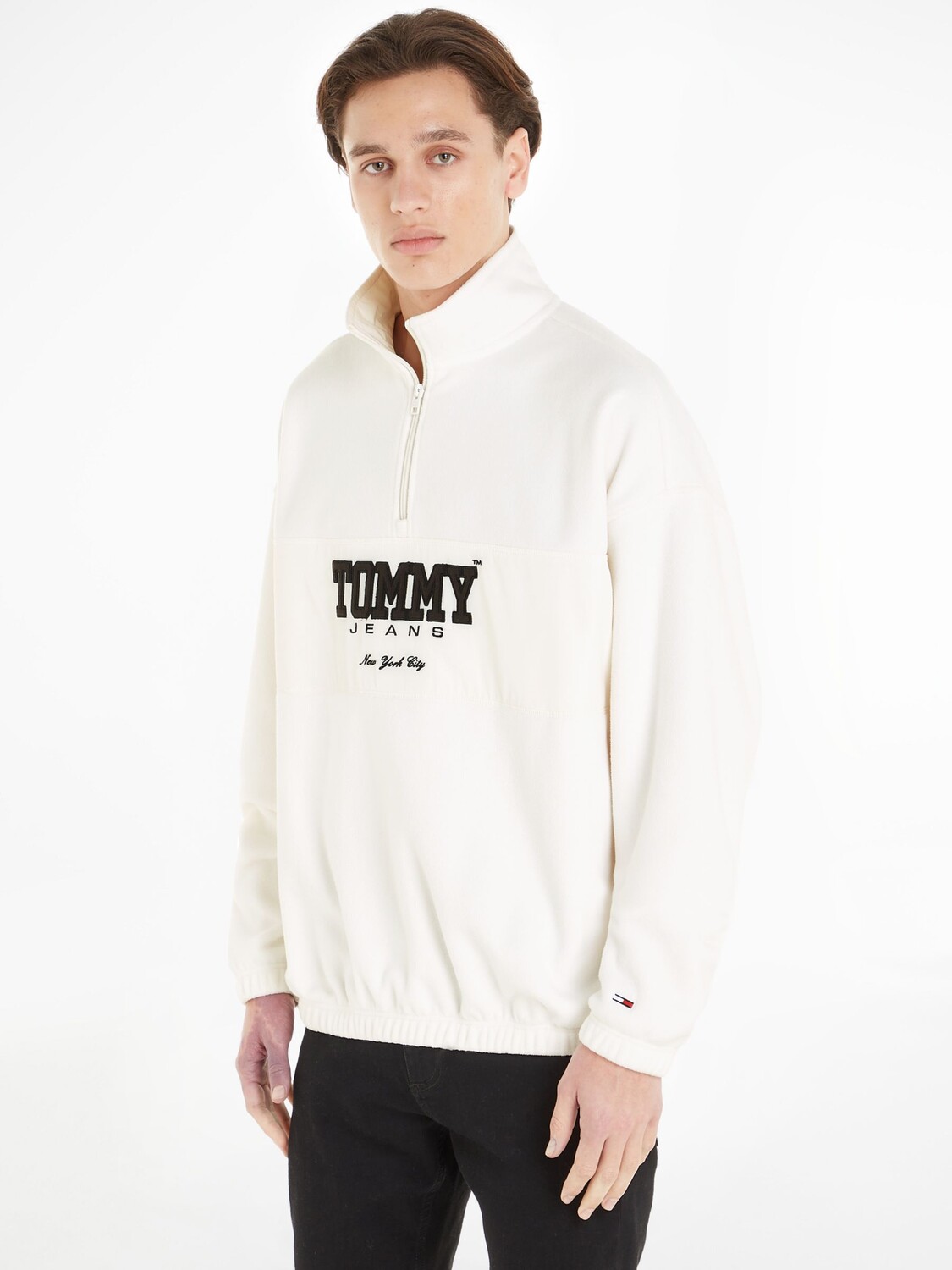 

Полярный джемпер с воротником на молнии 1/2 Tommy Jeans Tommy Hilfiger, белый
