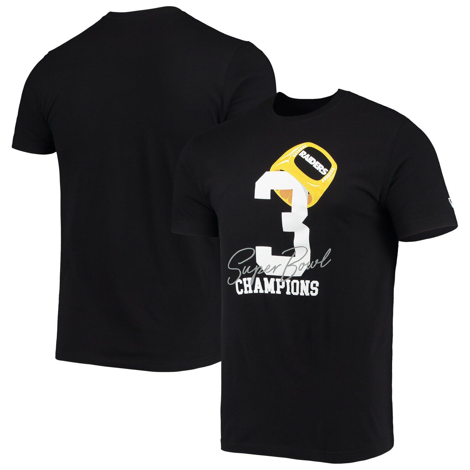

Мужская черная футболка New Era Las Vegas Raiders Local Count the Rings, Черный