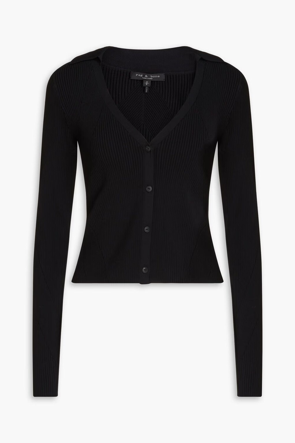 

Кардиган Asher в рубчик Rag & Bone, черный