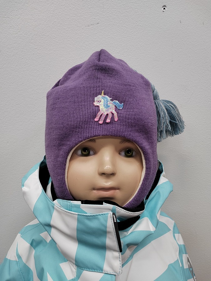 Балаклава детская Kivat с кисточкой, фиолетовый цена и фото