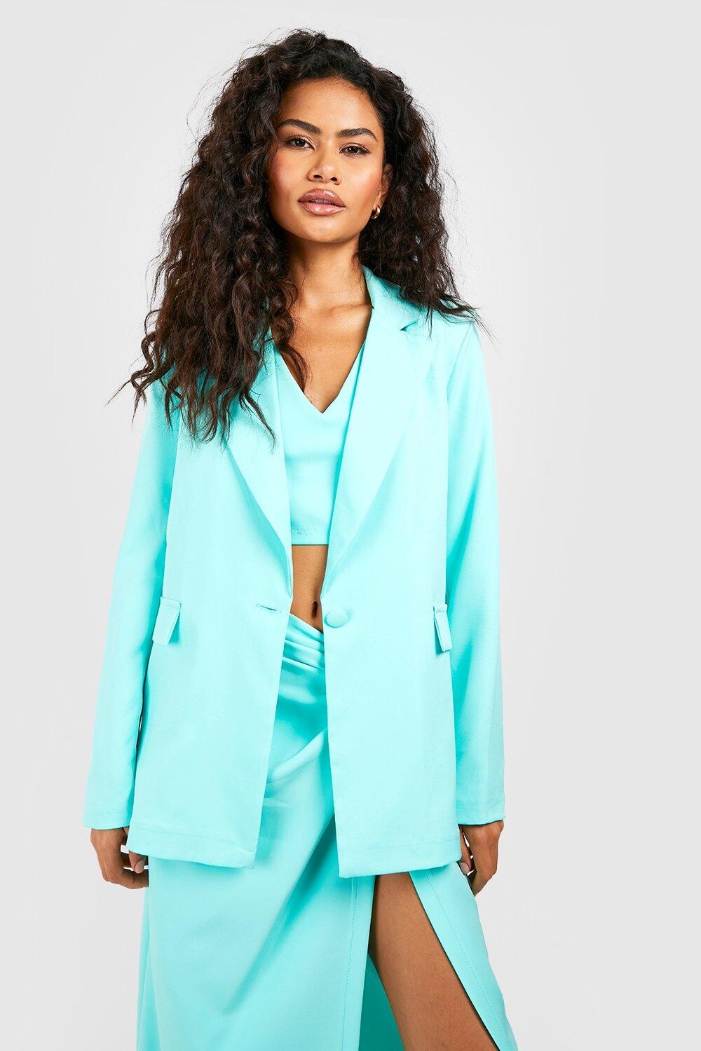 

Природный пиджак свободного кроя Boohoo, мятный