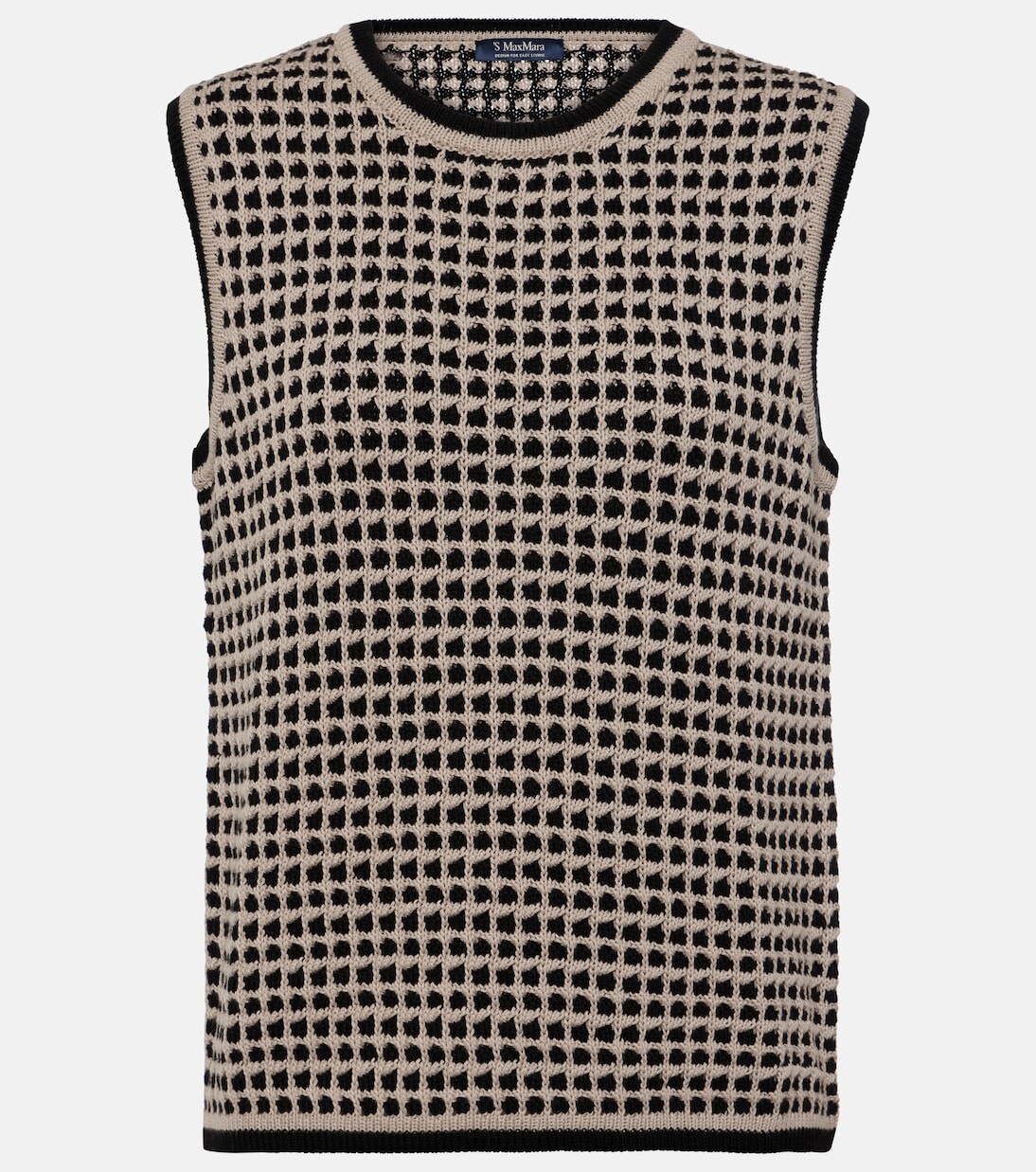 

Жилет-Свитер из хлопка с узором Fleres 'S Max Mara, бежевый