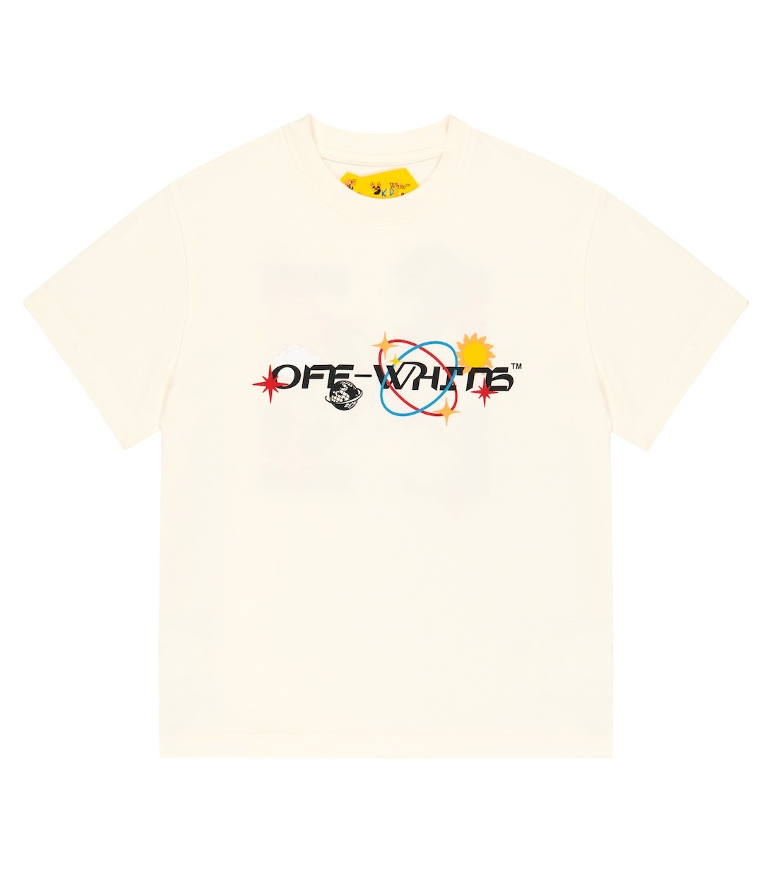 

Хлопковая футболка с логотипом Off-White, белый