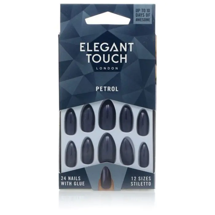 

Накладные ногти uñas postizas petrol Elegant Touch, цвет negro