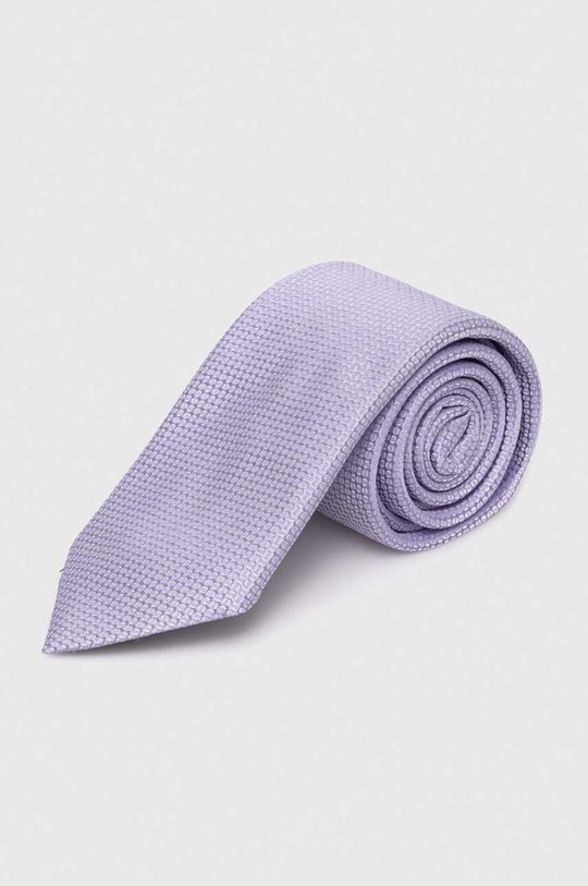 шелковый мужской галстук hi tie красный фиолетовый Шелковый галстук Boss, фиолетовый