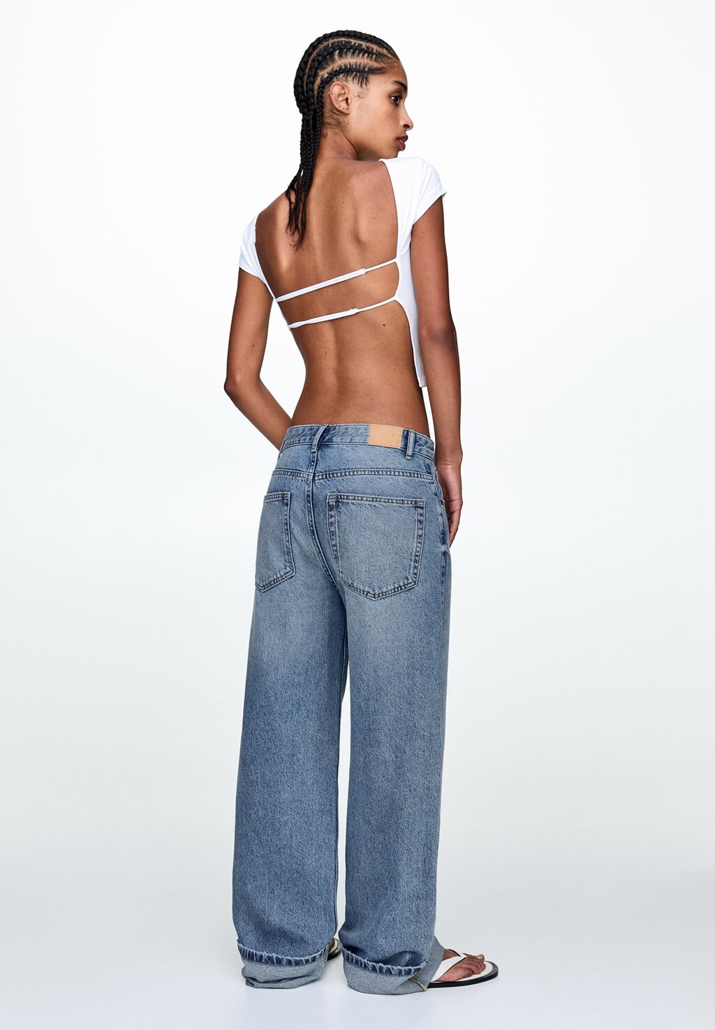 

Расклешенные джинсы PULL&BEAR, синий