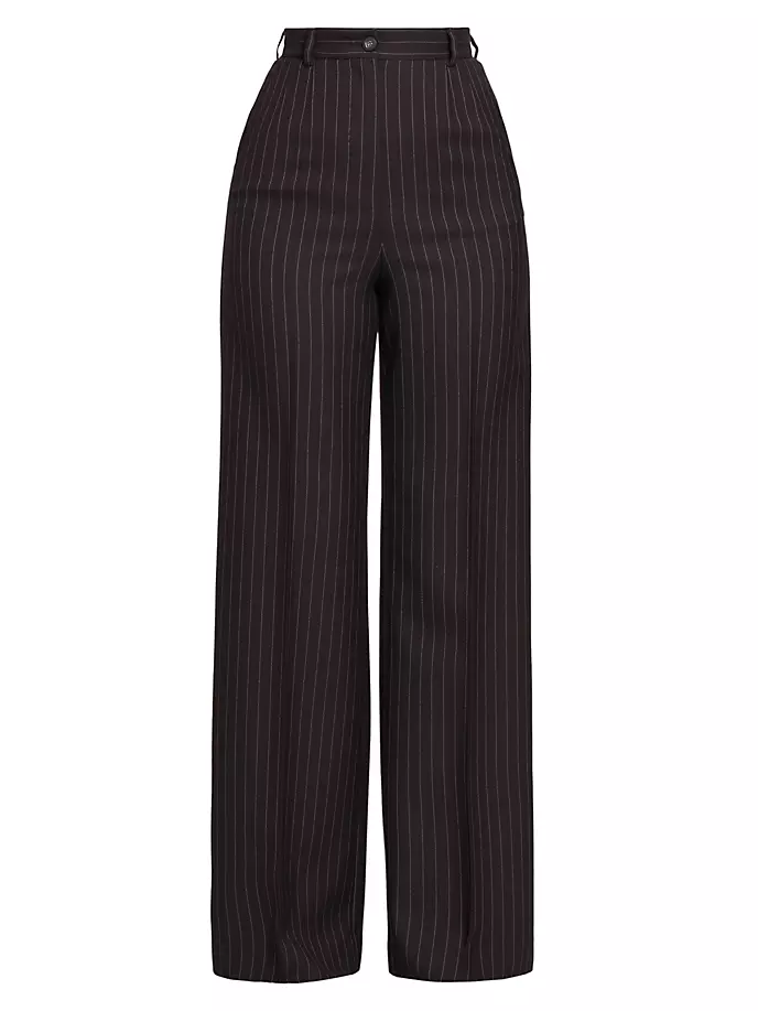 Шерстяные брюки в тонкую полоску Dolce&Gabbana, цвет striped