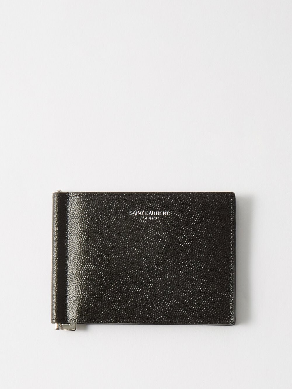 

Складной кошелек из шагреневой кожи Saint Laurent, черный