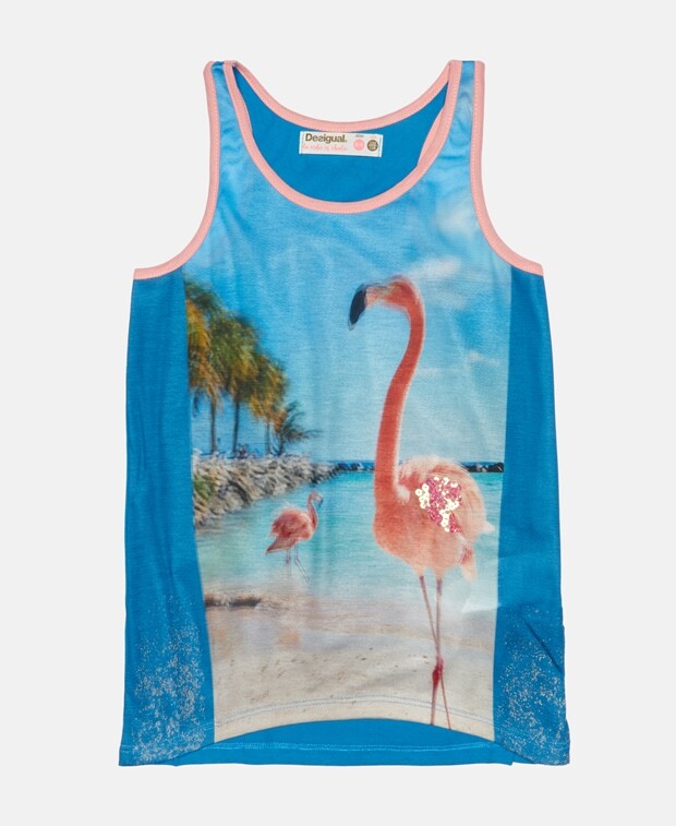 

Топ без рукавов Desigual, синий