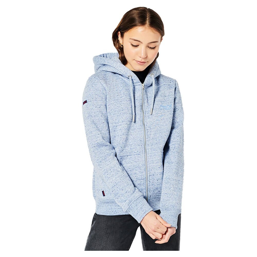 

Толстовка Superdry Vintage Logo Embroidered Full Zip, синий