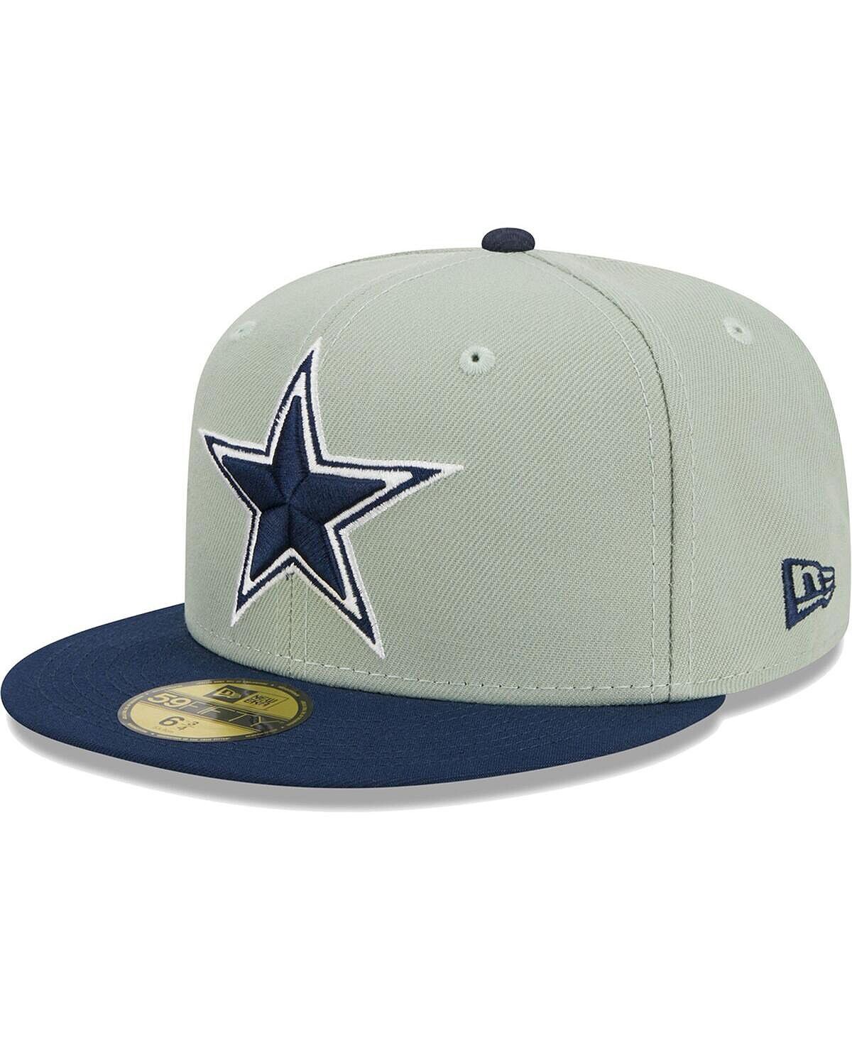 

Мужская зелено-темно-синяя двухцветная цветная упаковка Dallas Cowboys 59FIFTY Облегающая шляпа New Era