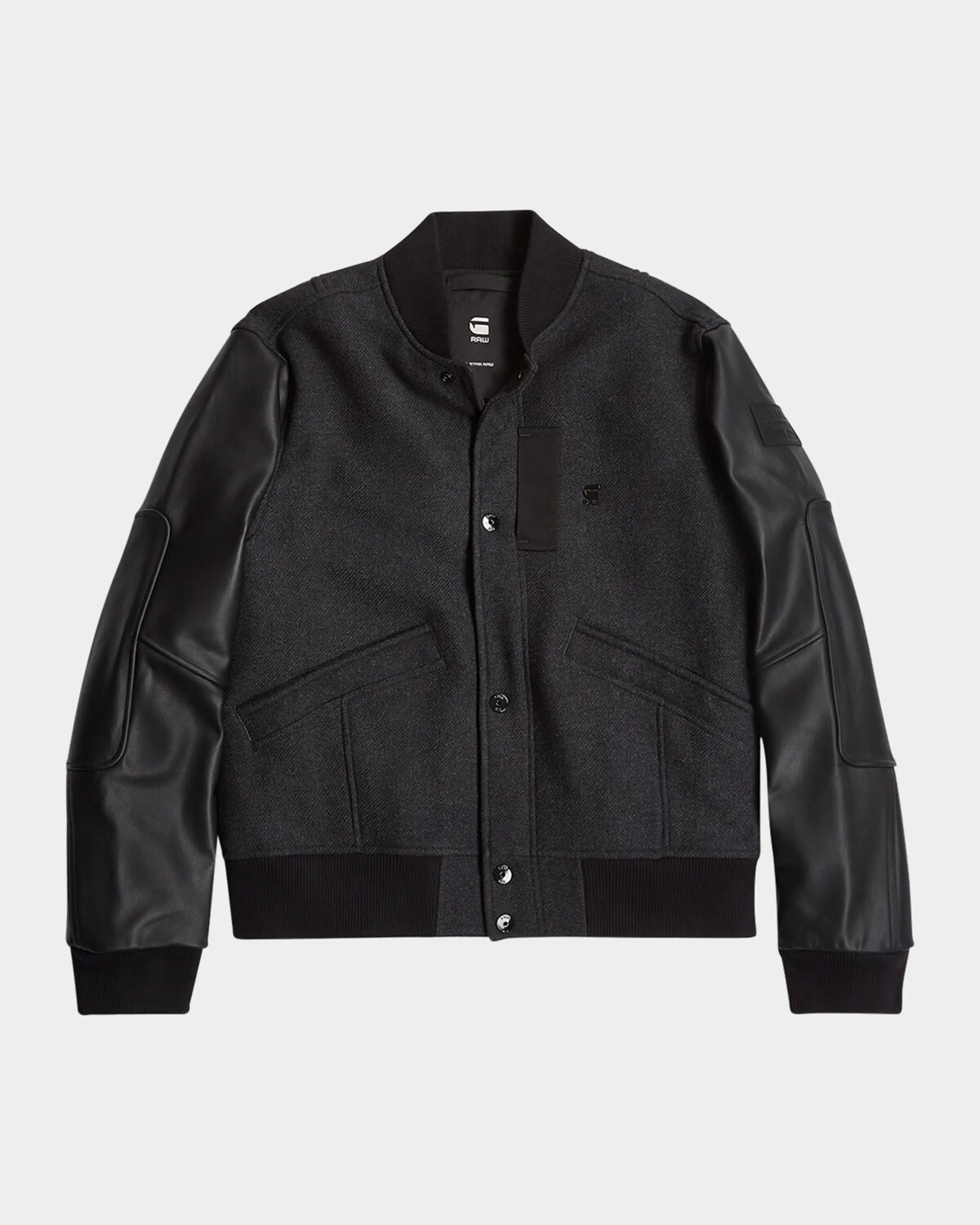 

Мужская университетская куртка из шерсти и кожи в тон G-Star Raw, цвет Shadow