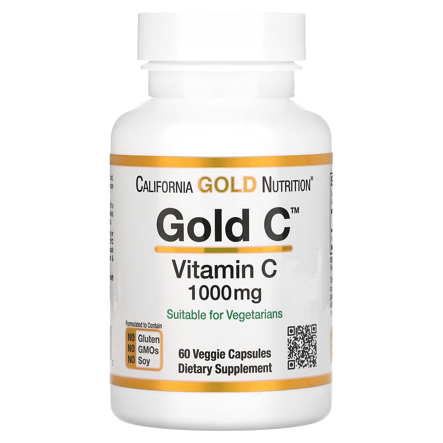 

Gold C, витамин C класса USP, 1000 мг, 60 вегетарианских капсул, California Gold Nutrition