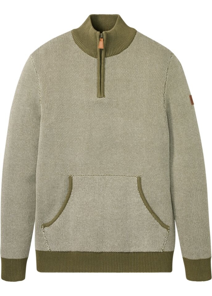 

Свитер с воротником стойкой John Baner Jeanswear, зеленый