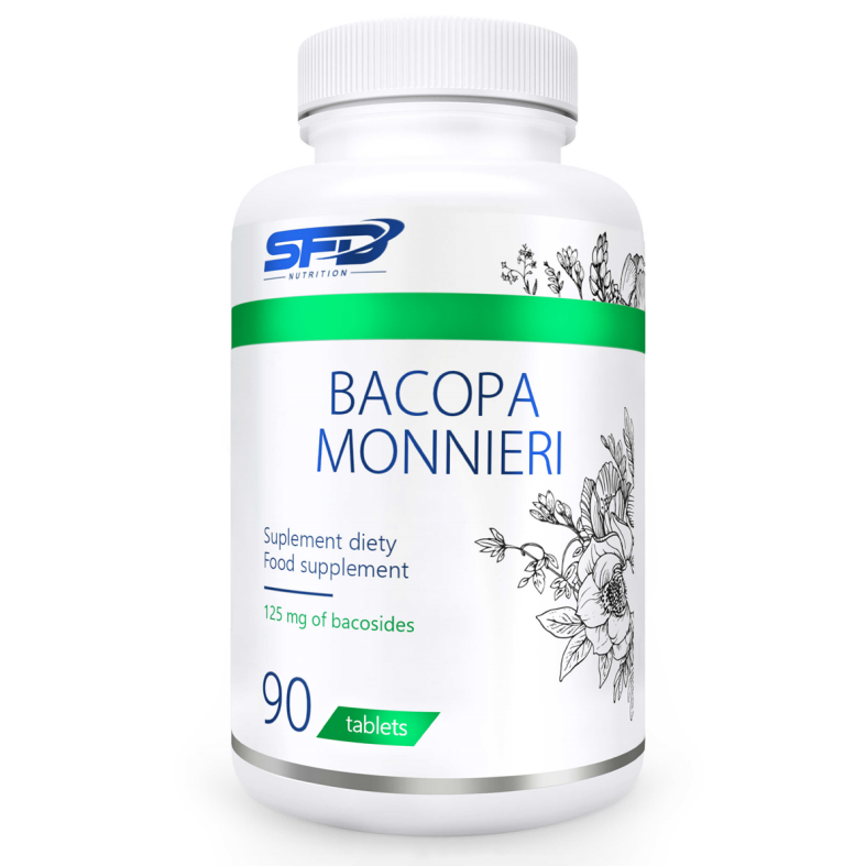 SFD Bacopa Monnieri препарат, поддерживающий работу нервной системы и улучшающий память и концентрацию, 90 шт.