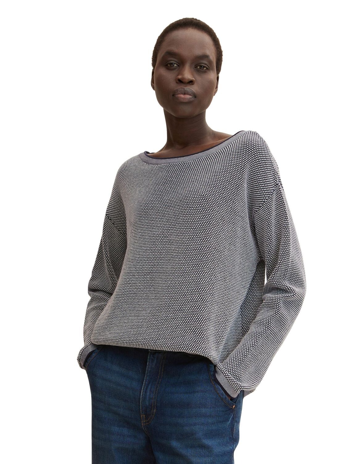 

Свитер Tom Tailor KNIT STRUCTURE, серый