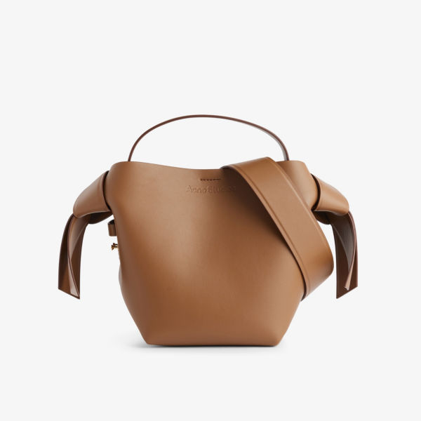 Кожаная сумка через плечо musubi mini Acne Studios, коричневый ресейл сумка acne studios musubi коричневый отличное