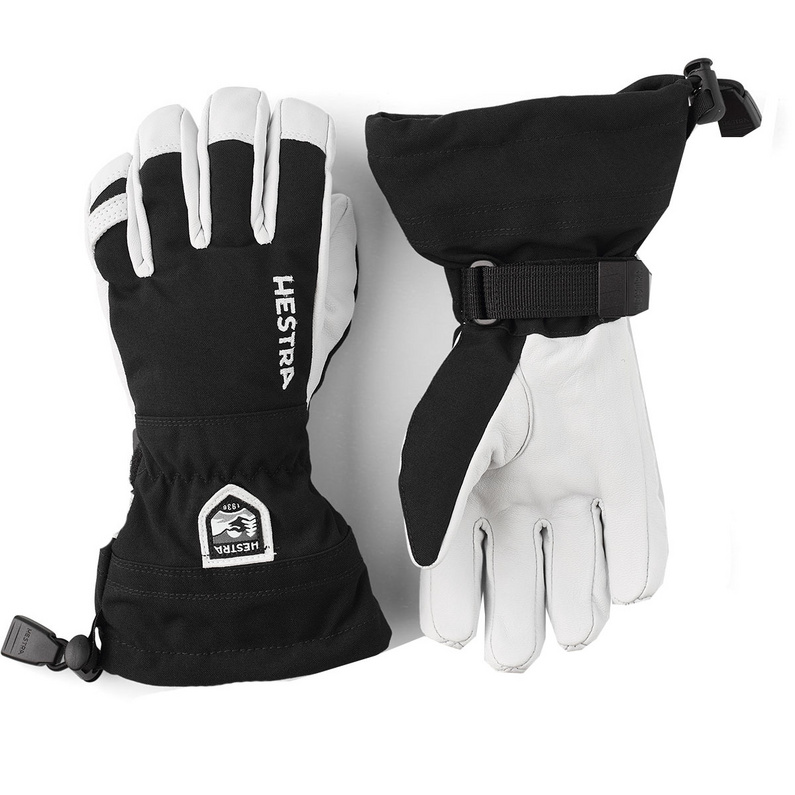 Детские армейские кожаные перчатки для хели-ски Hestra, черный 1 пара детские лыжные перчатки с принтом