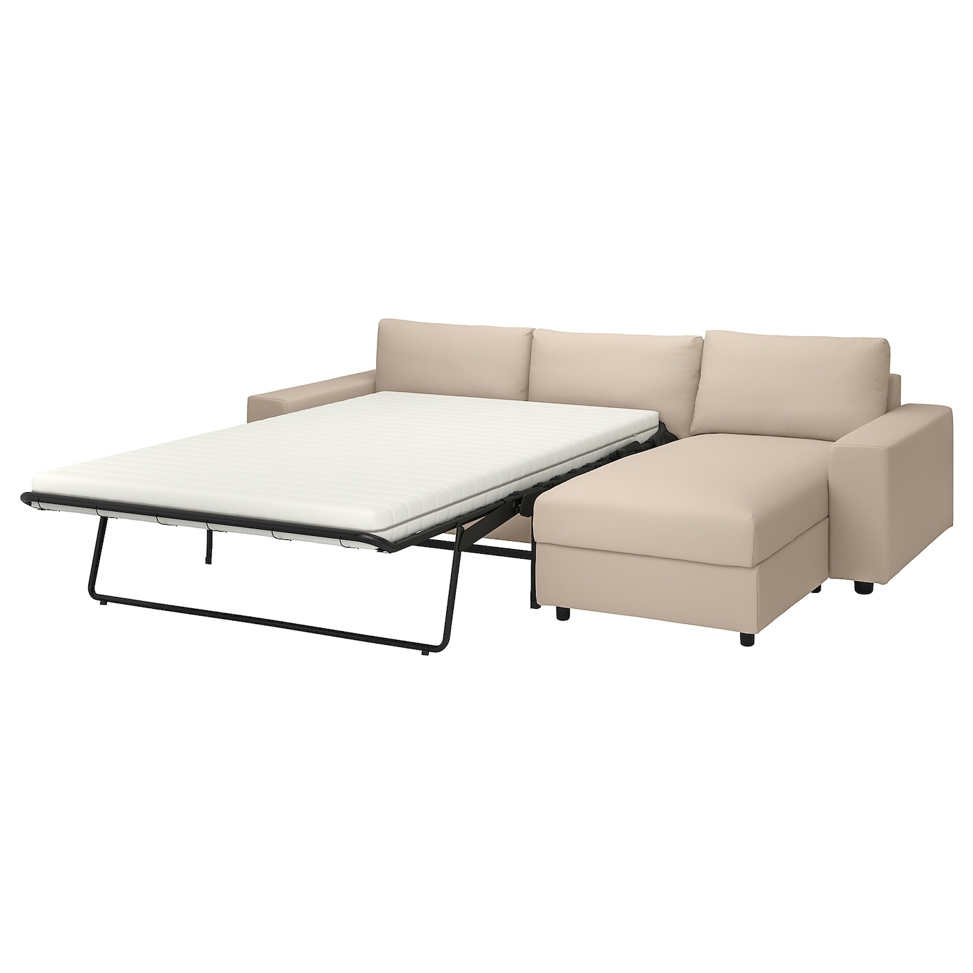 ВИМЛЕ 3-местный диван-кровать + диван, с широкими подлокотниками/Халларп бежевый VIMLE IKEA диван прямой смарт mille 04 3 х местный с подлокотниками еврокнижка а2491530055
