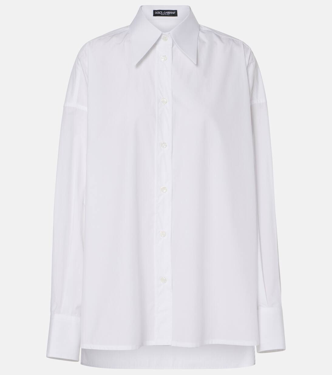 

Рубашка из хлопкового поплина Dolce&Gabbana, цвет bianco ottico