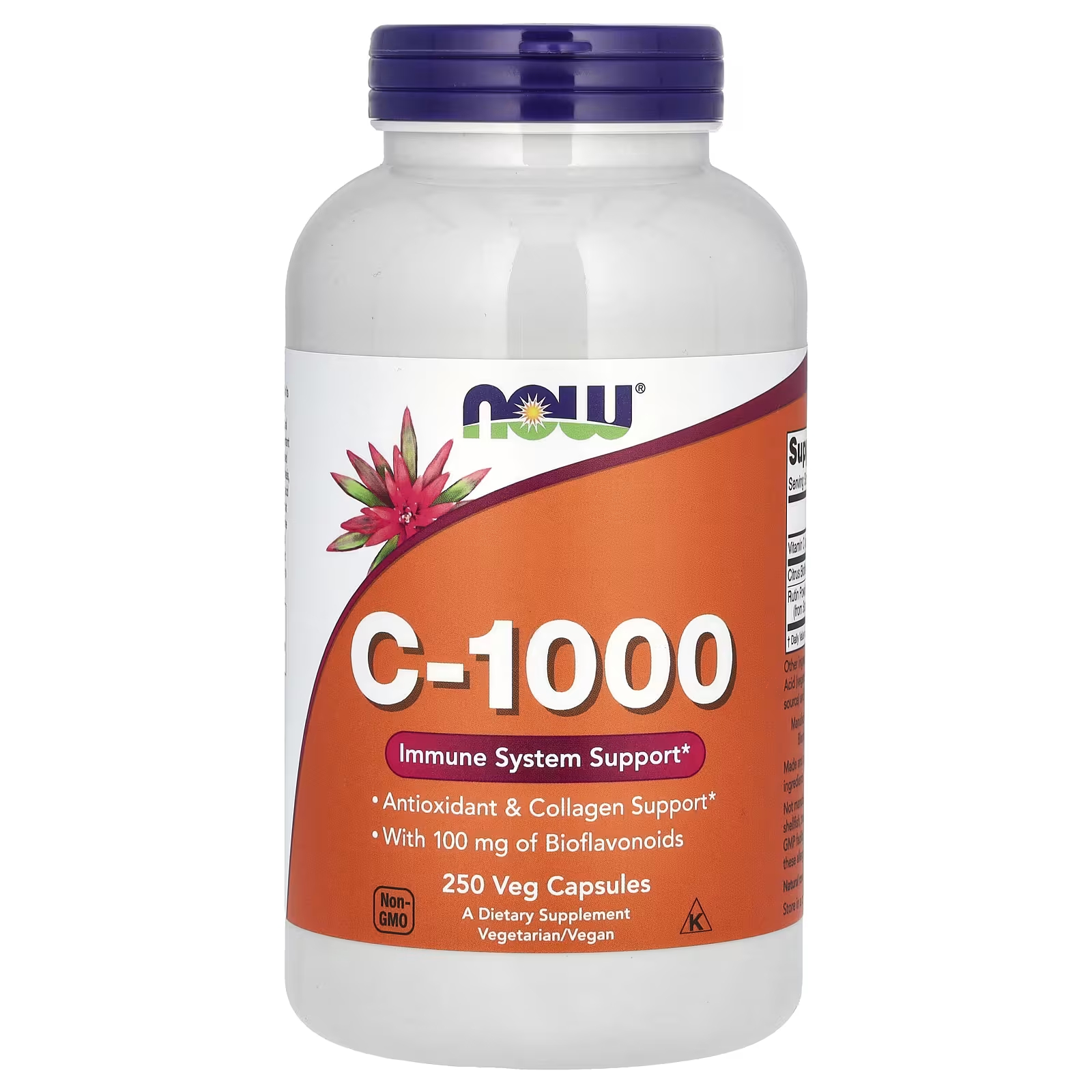 Пищевая добавка Now Foods C-1000 с биофлавоноидами, 250 растительных капсул