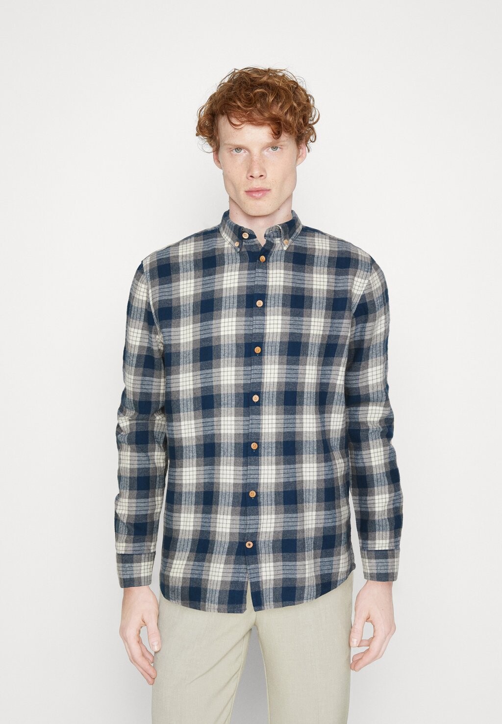 

Рубашка Johan Shirt Kronstadt, цвет grey / blue