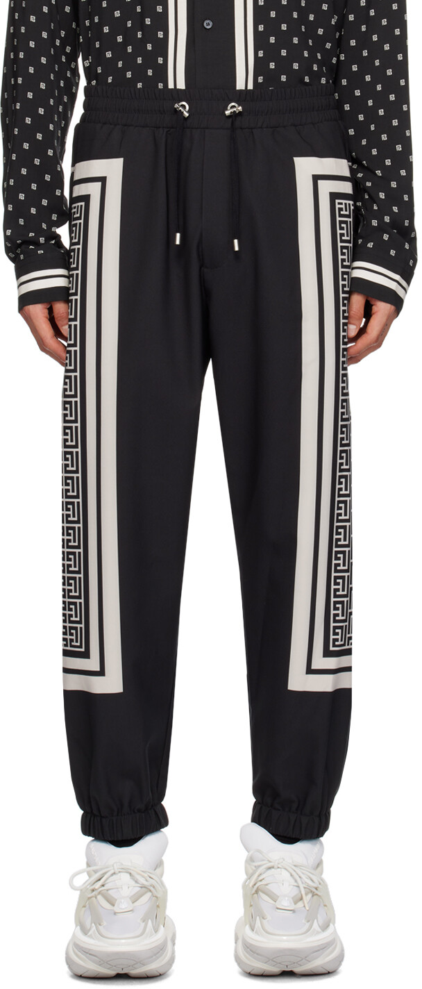 

Черные спортивные штаны Balmain с монограммой